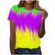 thumbnail image 2 of RKSTN Women's Mardi Gras Shirts Oversized Crewneck Funny Carnival Graphic Printed Short Sleeve T Shirts Pullover Top Womens Casual Plus Size Round Neck Loose Fits Comfy Holiday Tee Shirts, 2 of 5
