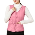 thumbnail image 2 of Brilliant Sleeveless Overcoat Women Winter Coat Fashion Womens Waistcoat Gilet Jacket Coat Outerwear Solid Keep Warm Tops clearance clothes under $5.00, 2 of 8