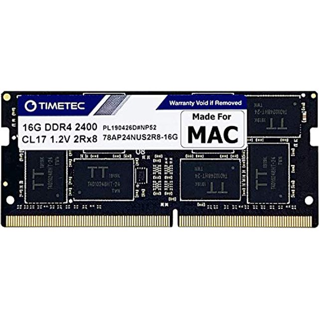 TIMETEC HYNIX IC 16GB DDR4 2400MHz PC4-19200 SODIMM for Mac Apple Dedicated Additional Memory (16GB)