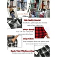 thumbnail image 6 of Avidlove Women Pajama Pants with Pockets Stretch Buffalo Plaid Pajama Bottoms Drawstring Casual Cozy Lounge Pants Black and White Strip Plaid Pj Pants Sleepwear, 6 of 7