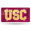 Southern Cal USC Trojans Mirrored Laser Cut License Plate Laser Tag