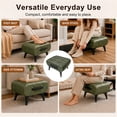 thumbnail image 3 of Leumius Faux Leather Ottoman with Hidden Storage Space,Modern Foot Stool with Handle and Metal Legs for Living Room Bedroom,Green, 3 of 10