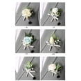 thumbnail image 4 of Xiao Hua 2 alfileres de boutonniere para novios y padrinos de boda, estilo B, 4 of 4