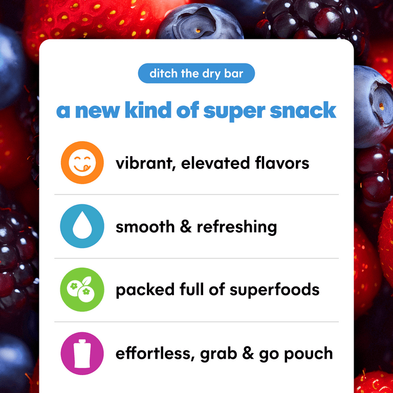 Noka Organic Super Berry Superfood Smoothie Pouches with Noka Organic Super Berry Superfood Smoothie Pouches with