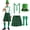 Style B, variant on 8 Pcs St Patricks Day Costume Accessories Set Shamrock Hat with Faux Mustache Beaded Shamrock Necklaces Bracelets Clover Glasses Bow Tie Shoulder Strap Temporary Tattoos for Irish Party Decor
