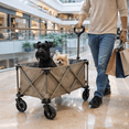 thumbnail image 2 of Carrito Vagon Plegable Multiusos con Estructura de Acero Reforzado y Ruedas para Exterior Resistentes - Carro Vagon Portatil soporta hasta 120 kg Ideal para Mandado Supermercado y Transportar (Beige), 2 of 7