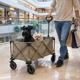 thumbnail image 2 of Carrito Vagon Plegable Multiusos con Estructura de Acero Reforzado y Ruedas para Exterior Resistentes - Carro Vagon Portatil soporta hasta 120 kg Ideal para Mandado Supermercado y Transportar (Beige), 2 of 7