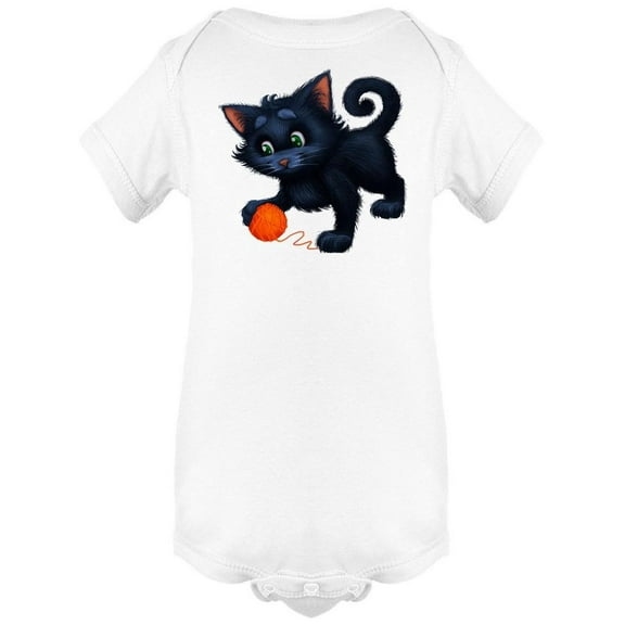 Cute Kitten With A Ball Bodysuit Infant -Image by Shutterstock,  Newborn