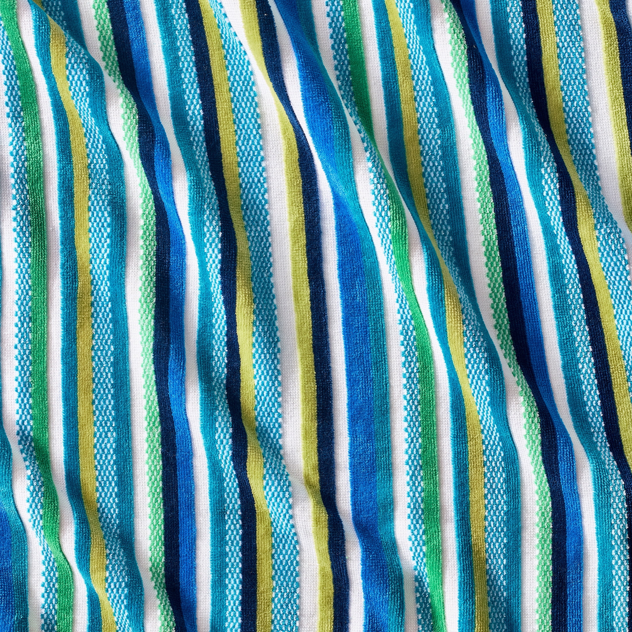 Better Homes & Gardens Cotton Blend Blend Beach Towel, 72 x 38 in, Cool Veriegated Stripe