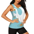 thumbnail image 2 of Daiia Three White Geese Printed Womens Workout Tops for Women Quick-dry Tank Tops Mesh Yoga Shirts Athletic Running Tank Tops Sleeveless Gym Clothes-Medium, 2 of 7