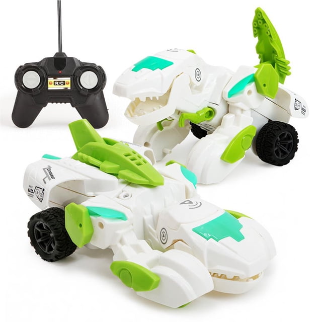 Coche Led De Dinosaurio Transformador Con Luz Led De Control Remoto Y Coches Transformadores De Dinosaurio De Música Para Niños Eigraketly FN003182-02