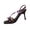 Purple, variant on HomeDM Women's Strappy Kitten Heels Square Open Toe Slip On Stiletto Mules Ankle Strap Dress Slides Sandals, Black Size 5.5