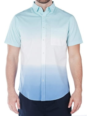 No Retreat Men's Tie Dye Woven Short Sleeve Shirt