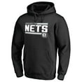 thumbnail image 2 of Men's Black Brooklyn Nets Onside Stripe Pullover Hoodie, 2 of 3