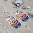 thumbnail image 4 of Watercolor Hello Winter Golden Retriever Chill Christmas Welcome Stainless Steel Keychain Goldens Dog Lover Gifts Idea Collar Charm Tag Keyring - 00016, 4 of 5