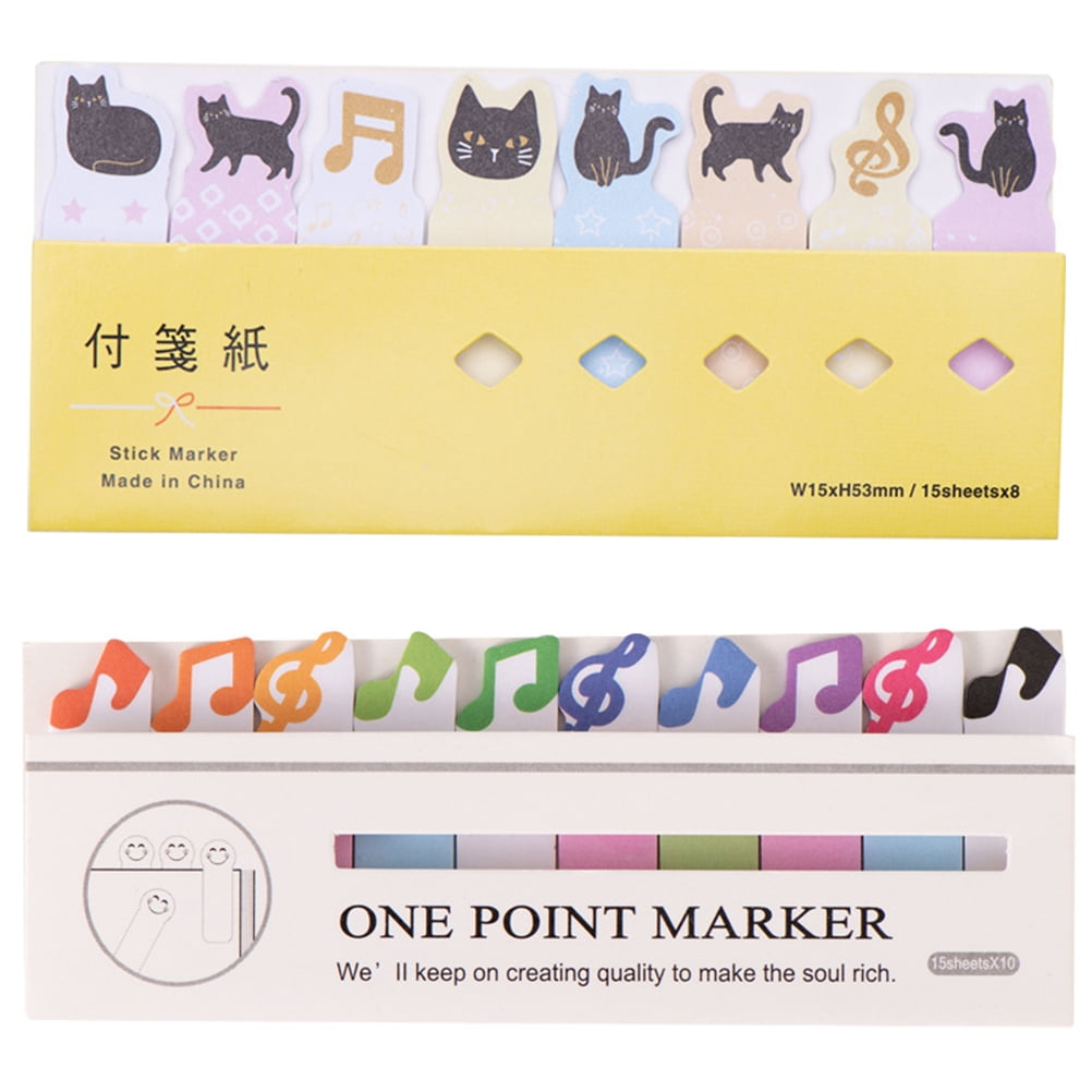 2Pcs Musical Notation Memo Pads Adhesive Message Stickers Stick Notes Notepad