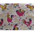 thumbnail image 5 of oneOone Georgette Viscose Medium Yellow Fabric Rooster Cock Sewing Craft Projects Fabric Prints By Yard 42 Inch Wide-7Q, 5 of 6