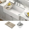 thumbnail image 2 of KRAUS Turino Workstation 33” Farmhouse Reversible Apron Front Fireclay Single Bowl Kitchen Sink with Accessories in Gloss White, 2 of 8