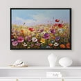 thumbnail image 2 of PixonSign Framed Canvas Print Wall Art Fine Art Still Life Wildflower Field Nature Wilderness Illustrations Modern Art Botanical Floral Farmhouse/Country Relax/Calm/Cozy for Bedroom - 16"x24" Black, 2 of 5