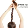 thumbnail image 4 of Sport Hair Tie for Diving Swimming Hairband Stretchable Ponytail Holder Spiraled Braided Hair Tie for Surfing Gym Gear, 4 of 8