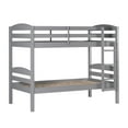 thumbnail image 6 of Walker Edison Transitional Wood Twin-Over-Twin Bunk Bed Frame, Grey, 6 of 13