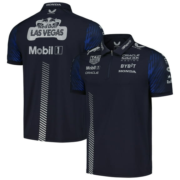 Red Bull Racing F1 Team Unisex Special Edition Las Vegas Gp Night Sky Blue Polo
