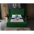thumbnail image 6 of Meridian Furniture Kiki Solid Wood and Velvet Queen Bed in Green, 6 of 10