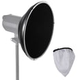 thumbnail image 1 of Dish 41.2cm/16in Studio Photography Reflector Beauty Dish Diffuser with  Grid & Soft Cloth for Bowens Mount Speedlite Strobe Light, Silver Internal Surface, 1 of 7