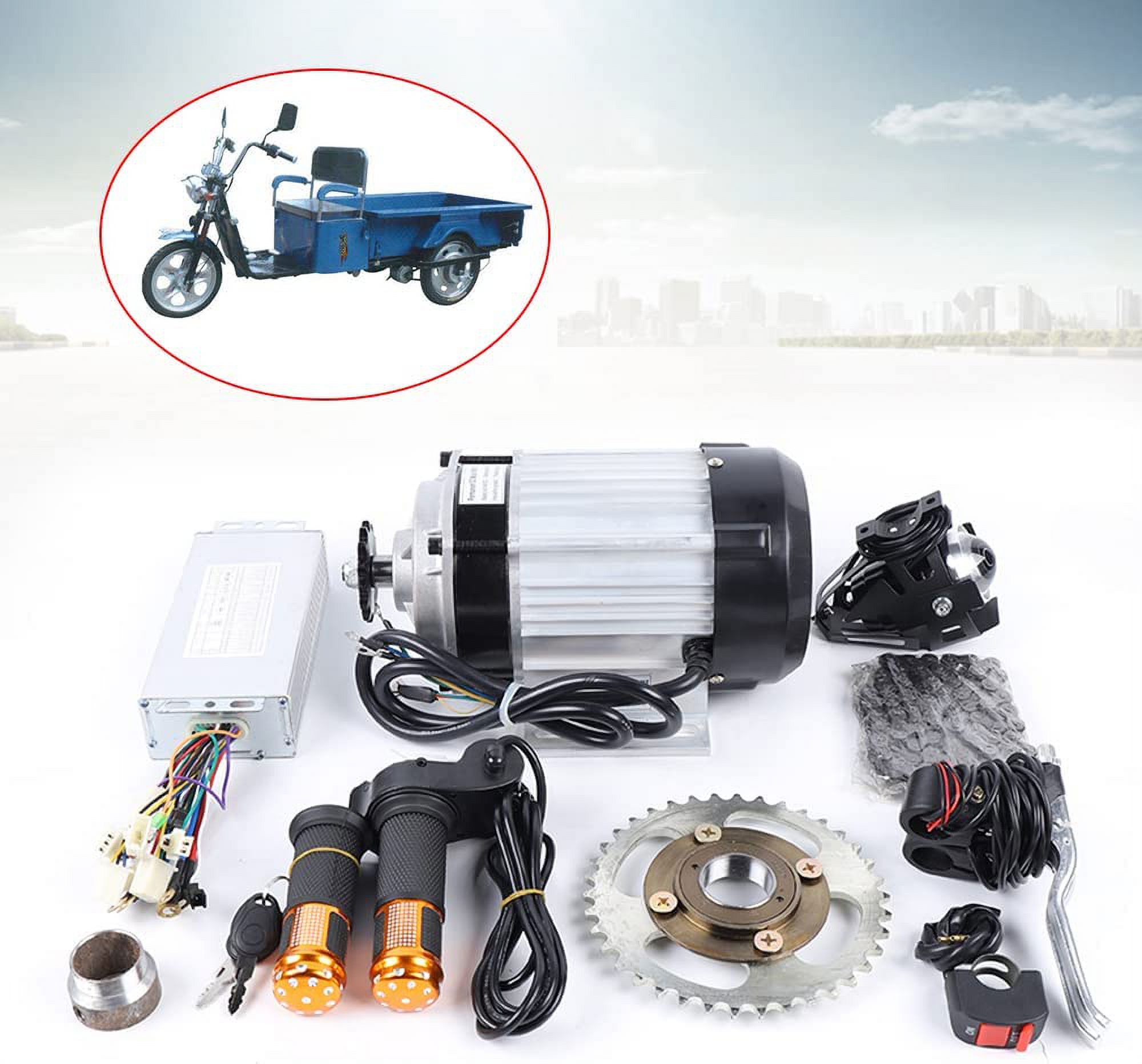 FETCOI 750W 500W 48V Electric Motor for Bicycle Brushless Motor E-Bike E-Tricycle Kit