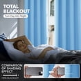 thumbnail image 3 of Deconovo Total Blackout Curtains for Living Room, Thermal Insulated, 2 Panels, 52"x54", Sky Blue, 3 of 9