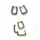 thumbnail image 1 of Aretes cuadrados dorado y plateado, 1 of 4