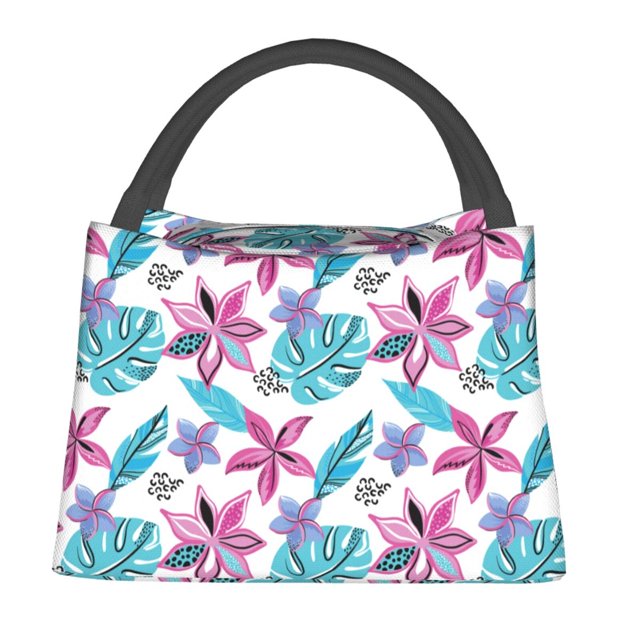 Balery Hawaiian Style Bolsa de Aislamiento Portátil – Bolsa de Almuerzo con Forro de Aluminio Mejorado, Funda Impermeable y Fácil de Limpiar para Picnic y Caja de Almuerzo