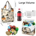 thumbnail image 3 of 5 Pack Foldable Shopping Bag,Halloween Black Cats and Pumpkins Reusable Grocery Bags with Pockets,Large Reusable Tote Bags with Handles Waterproof & Lightweight, 3 of 6