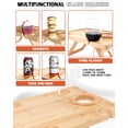 thumbnail image 4 of Mesa de pícnic para vino Piticco, portátil para exteriores, con soporte para copas de vino, 4 of 8
