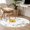 White, variant on Round Area Rug 4 Ft, Bees Branches Washable Non-Slip Circle Carpet for Living Room/Bedroom, Farmhouse Spring Botanical Watercolor Low-Profile Crawling Mats Collection Rugs for Indoor