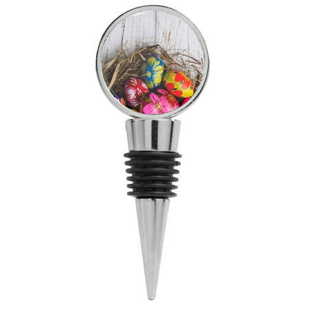 

Photograph of Painted Easter Eggs in a Nest Wine Stopper