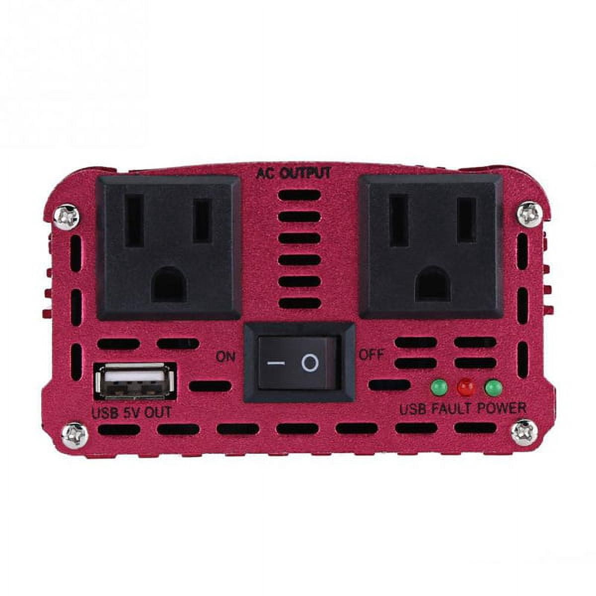 Jadeshay 1500W Car Power Inverters 12v DC to 110v AC Converter with Dual AC Outlet, 12 Volt Car Cigarette Lighter Battery Inverter for Outdoor ,Home,Camping, RV,Truck,Car,Red