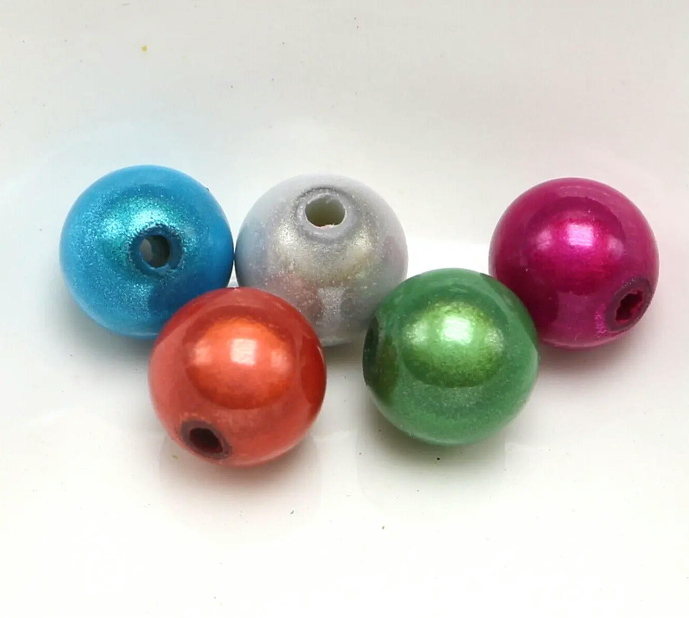 U8MO 250 Mixed Color 3D Illusion Acrylic Miracle beads 10mm Spacer Beads