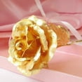 thumbnail image 3 of Elegantoss 24K Gold Rose Foil Flowers, Handcrafted With Gift Box, 7.87 Inches Length, Gift For Valentine'S Day, Mothers Day, 3 of 8