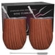 thumbnail image 1 of Juego de 2 vasos de vino de acero inoxidable CHILLOUT LIFE 12 oz con tapa y pajitas Patrón de madera, 1 of 6