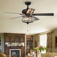 thumbnail image 2 of Chrysaor 3-Light Crystal 5-Blade 52-Inch Brown Ceiling Fan, 2 of 2