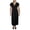 black, variant on Plus Size Empire Waist V-neck Maxi Dress Wine 2X