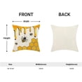 thumbnail image 5 of Summer Outdoor Pillow Covers 18 x 18 Inch, Mustard Yellow Bumble Bee Seasonal Decor Throw Pillows for Home Couch Bed, Honeycomb Farmhouse Decorative Pillowcase Linen Cushion Cover Set of 2, 5 of 6