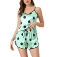 thumbnail image 5 of INSPIRE CHIC Women's Satin Pajamas Set Sleepwear Nightwear Cami Tops with Shorts Loungewear XS Green, 5 of 6