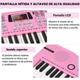 thumbnail image 5 of Electronic Digital Keyboard Piano, Portable 61 Keys Piano Keyboard for Beginners,  Pianos Music Toy with Built-in Dual Speaker, Microphone and Music Sheet Stand Perfect Christmas/Birthday Gift, 5 of 10