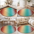 thumbnail image 4 of Round Area Rugs 6Ft, Yellow Green Orange Ombre Non-Slip Washable Circle Rugs Carpet, Modern Art Abstract Aesthetics Indoor Outdoor Rug Floor Mats Throw Runner for Bedroom Living Room Bathroom, 4 of 8