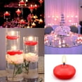 thumbnail image 3 of NOGIS 4 PCS Red Floating Candles, Unscented Dripless Wax Discs 1.8 Inch Decorative Floating Candles Mini Candle Floating Discs for Centerpieces, Cylinder Vases, Weddings, Party, Home Decor, 3 of 7