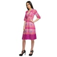 thumbnail image 4 of Moomaya Robe à Manches Courtes pour Femmes Robe de Soirée en Coton Imprimé Tenue Décontractée, 4 of 4