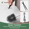 thumbnail image 4 of Eyliden Toilet Brush and Plunger Set for Adult Toilet Cleaning, Gray, 4 of 5