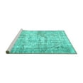 thumbnail image 2 of Ahgly Company Machine Washable Indoor Rectangle Persian Turquoise Blue Traditional Area Rugs, 2' x 4', 2 of 4